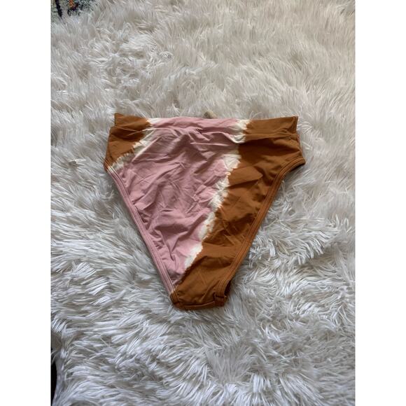 L Space Stripe Tie Dye Frenchi Bitsy Cut Bikini Bottom Multi Women's Small New - Picture 4 of 7